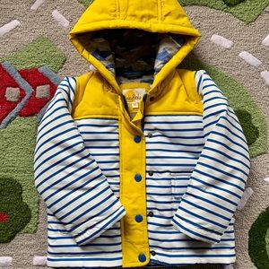 Mini Boden Boys Stripe & Lined Jacket, 3-4 years